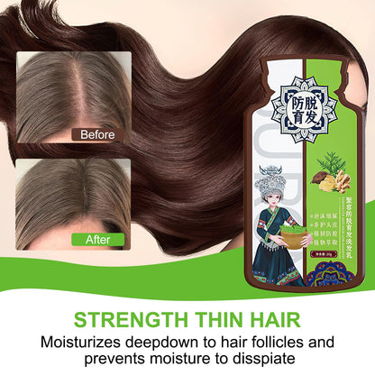 Ginger Plant Extract Hair Shampoo - Anti-Hair Loss, Nourishing Formula for Stronger, Thicker Hair for Women and Men (2 Boxes)