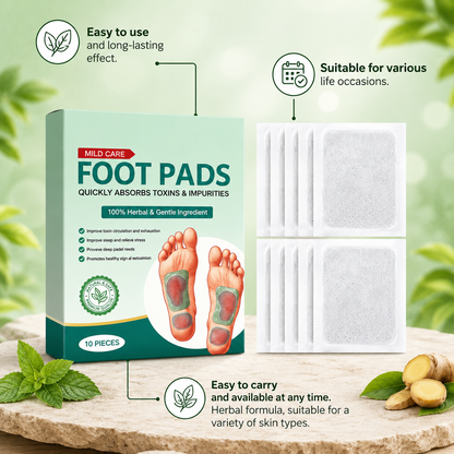 100% 🌿 Pure Sole Herbal & Gentle Ingredient Detox Foot Pads 🦶 BUY 10 GET 20 FREE (Pack of 30)
