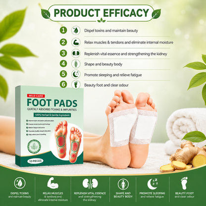 100% 🌿 Pure Sole Herbal & Gentle Ingredient Detox Foot Pads 🦶 BUY 10 GET 20 FREE (Pack of 30)