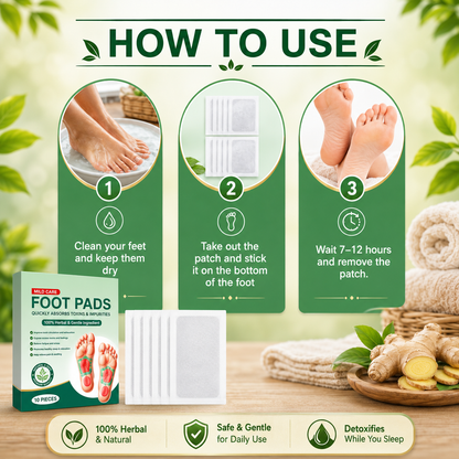 100% 🌿 Pure Sole Herbal & Gentle Ingredient Detox Foot Pads 🦶 BUY 10 GET 20 FREE (Pack of 30)