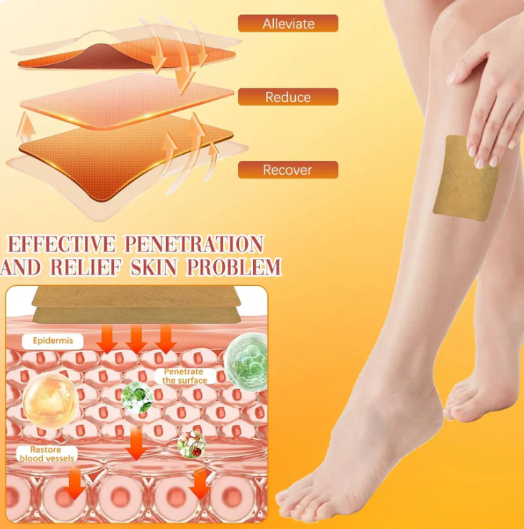 Spider & Varicose Vein Patches | Natural Herbal Therapy for Swelling, Fatigue & Vein Health (Buy 10 Get 10 Free)