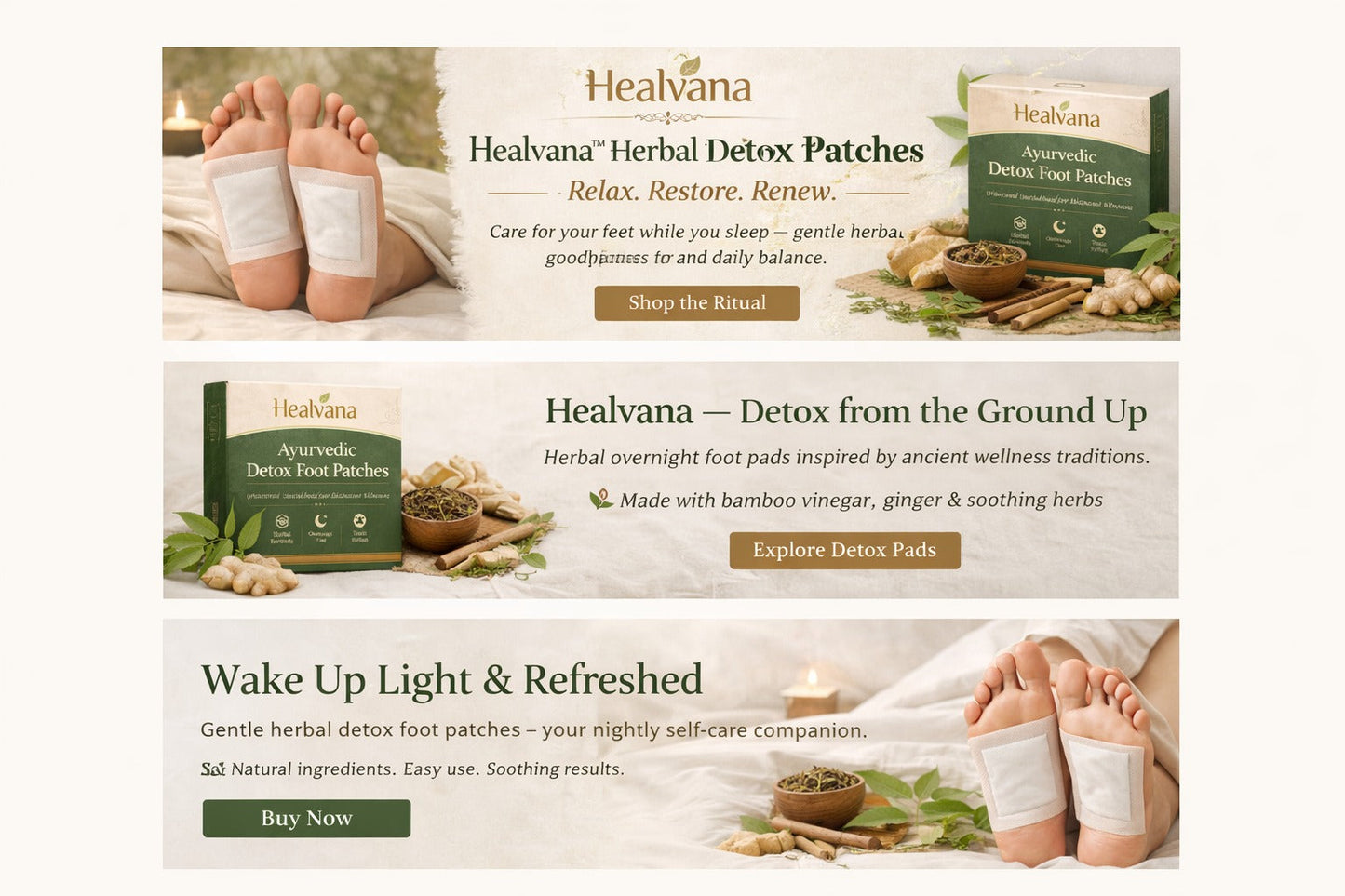 Healthvana Authentic Detox Patches (BUY 10 GET 20 FREE Pack of 30)